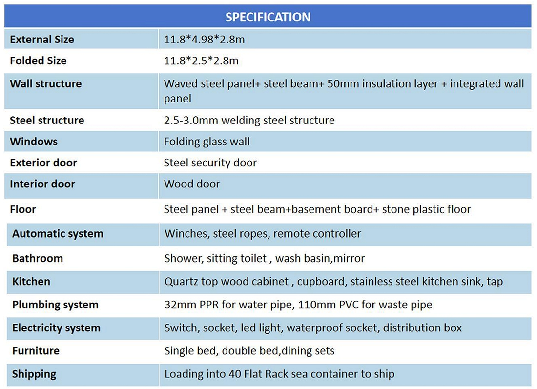 expandable prefab container house