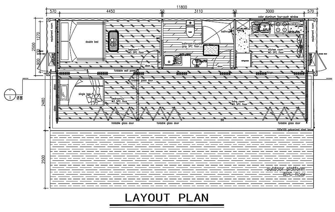 40ft expandable container house usa