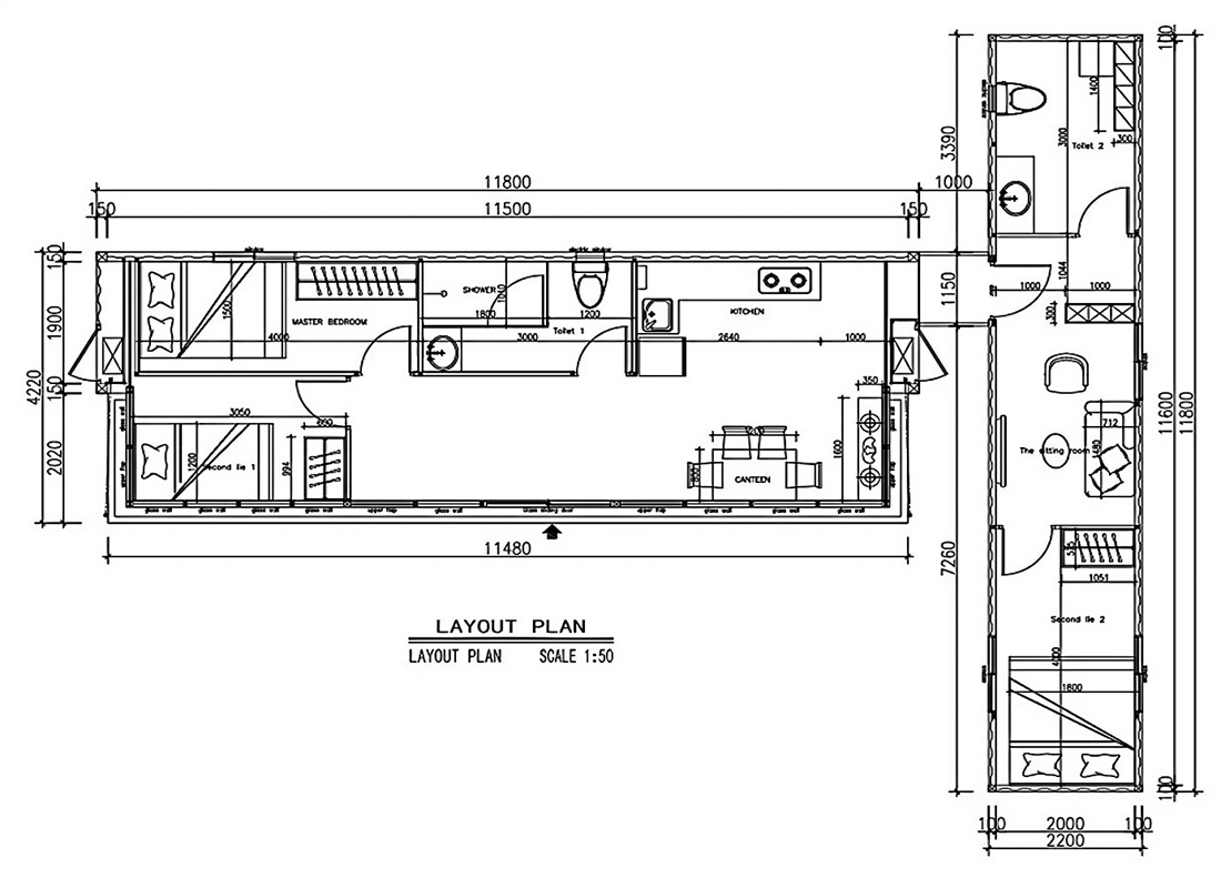 40 ft container home floor plans