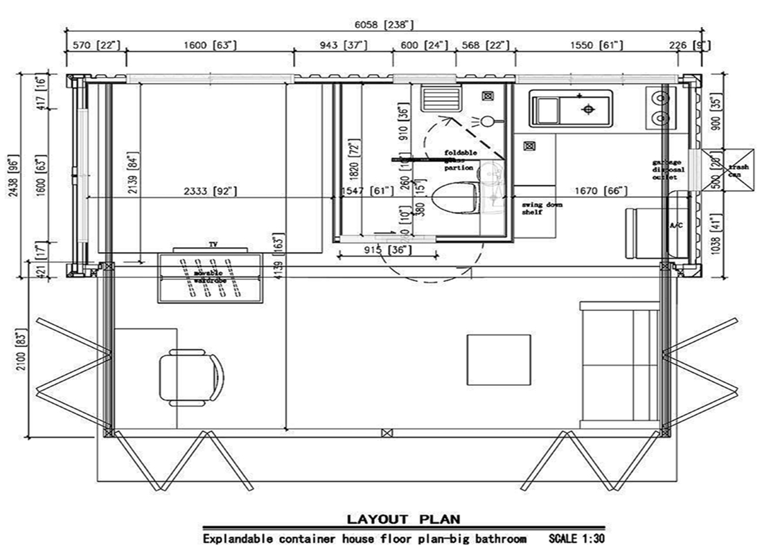 20 shipping container cabin