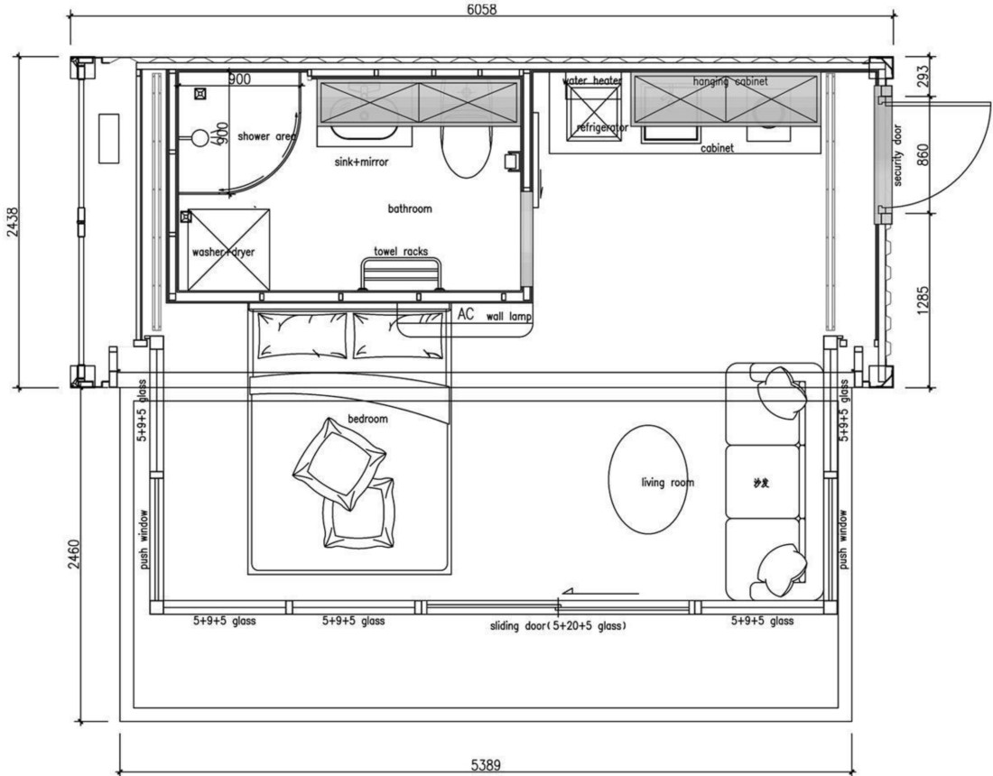 40ft expandable container home